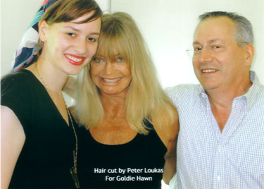 Allie Loukas, Goldie Hawn and Peter Loukas